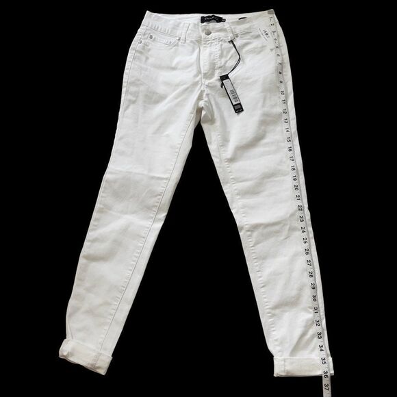 Tahari Jamie Mr Roll Cuff Skinny White Pants Sz 6/28 - Picture 13 of 16